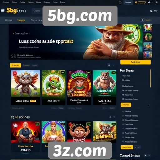 Analisando a interface de usuário do site 5bg.com